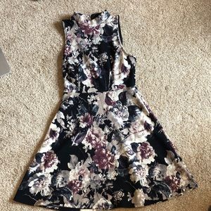 Floral high neck dress